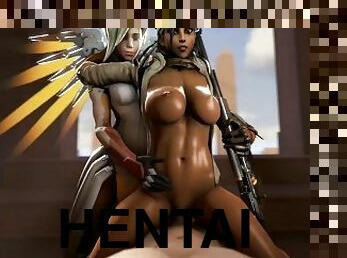 Mercy Helping Ana Amari Rif Your Dick -Arhoangel