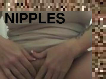 Teen pissing with huge tits and nipples