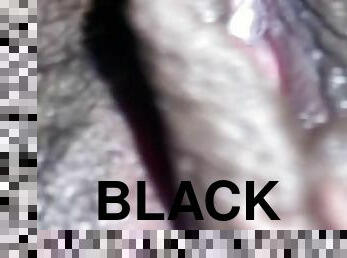 poilue, masturbation, chatte-pussy, amateur, black, solo, tatouage