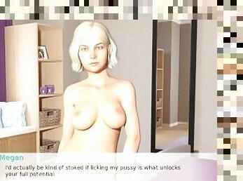 оргазм, піхва-pussy, прихильник, лесбіянка-lesbian, підліток, збуждена, 3d