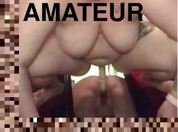 Amateur fucking a dildo