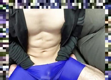 Hentai sexy Japanese masturbates wearing compression shorts:??????????????????????8