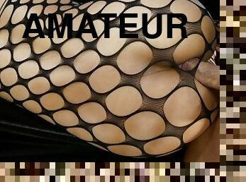 Fishnet Bodystocking First time Anal Fuck