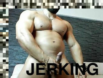 massive load jerking hard while watch porn