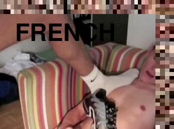 extreme sneaket and foot fetish domination for maxime fucked badboy dominant in jogging