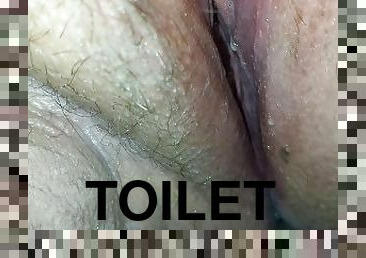 Peeing in the toilet