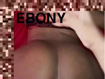 Creamy ebony pussy takes BBC