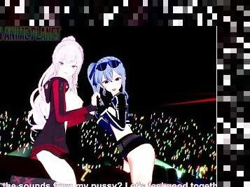 Calliope Mori & Hoshimachi Suisei HD Hentai with Capsule AMV (R-18 Koikatsu MMD Anime Vtuber Waifu)