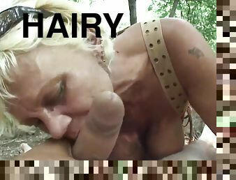 Hairy Granny Gets Fucked Outdoors - Justhavesex.com