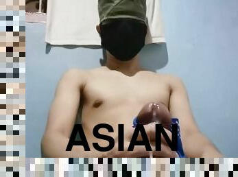 asia, mastubasi, amatir, cumshot-keluarnya-sperma, penis-besar, homo, handjob-seks-dengan-tangan-wanita-pada-penis-laki-laki, sentakkan, seorang-diri, penis