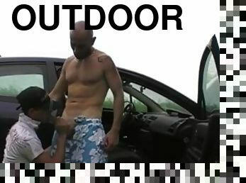 fuced outdoor exhib by yougn straight boy discret for the first time