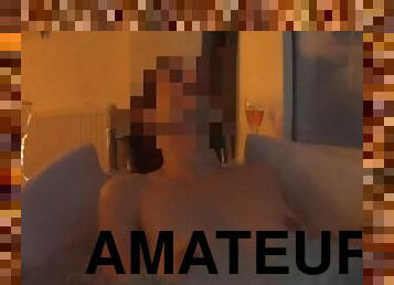 masturbation, amateur, française, couple, gode, jacuzzi, hôtel, sous-leau