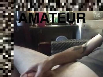 masturbation, amatör, cumshot, gigantisk-kuk, hemmagjord, ensam, kuk