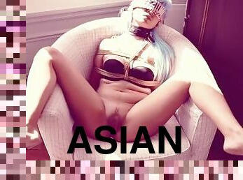 asiatisk, gigantisk, strumpbyxor, avsugning, cumshot, blandade-raser, japansk, deepthroat, bdsm, sväljer