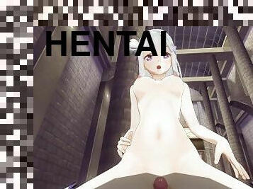 3D HENTAI POV Emilia rider on your cock