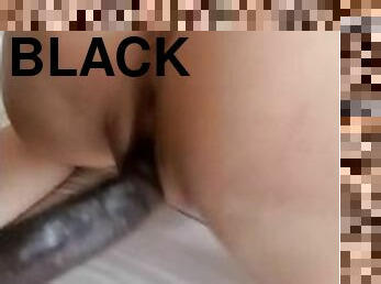 His BLACK DICK DEEP in my White pussy makes me CUM so HARD!!