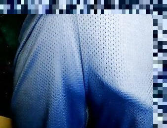 Dick Massage: Blue Basketball Shorts