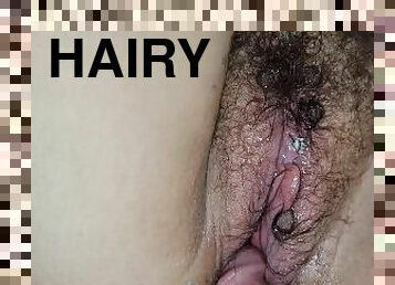 2 Hairy MILF pussys 2 close up creampies
