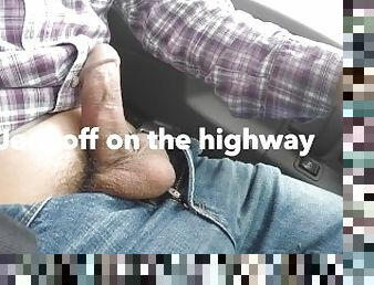 Japanese Kinky guy had enjoyed jerking off on the highway