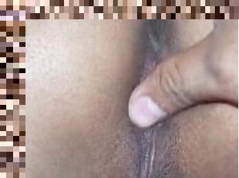 Young pussy squirts and filled with cum