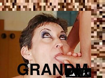 סבתא, שעירי, זקן, מבוגר, מציצה, סבתא-לה, לאונן, גרון-עמוק, צעירה-18, חרמןנית