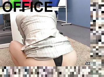 Office slut naami hasegawa gets fucked in both holes by two colleagues