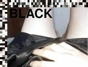 2nd round cum with satin black dress