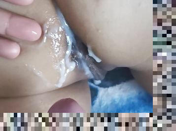 Anal covered in cum front Cuckold Husband