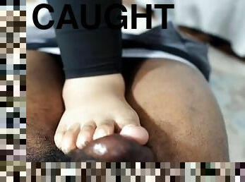 Preview-POV Sneaky Thief Get Caught Ballbusted Stomped and Humiliating FootJob By Thick Ebony Beauty