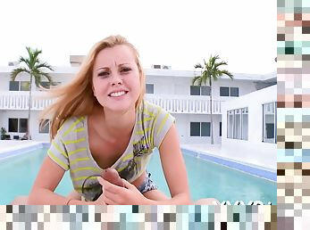 Voracious Latina Blonde Floozy Fucks With Jessie Rogers