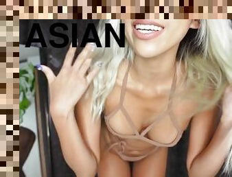 asiatisk, storatuttar, trosor, underkläder, naturlig, petit, bikini