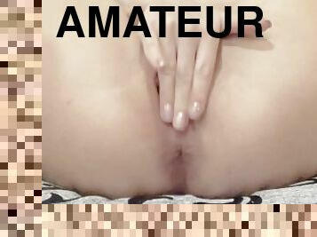 masturbation, amatör, anal, fingerknull, tight, dildo, vagina, fetisch, ensam, rakad