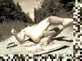 Andys Schweinas June 2022 Pork Knuckles Male Leg Feet Gymnastic Sport Act Art Sepia Slowmode