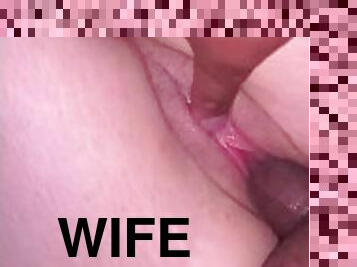 Quick Close Up of Wifeys Tight Pink Pussy