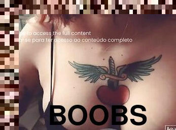I couldn't resist and came on these tattooed breasts  TITFUCK POV  Jeeh Suicide and Mario Aquele
