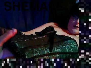 Mimsy Brimbles in corset, facial and masturbation