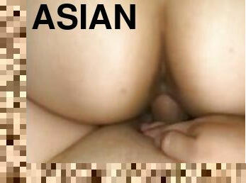 SEXY ASIAN CHICK BOUNCING ON MY BIG ASIAN COCK AFTER THE CLUB