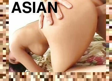 Hot Asian Teen Woman Licked and Sucked Huge White Dick