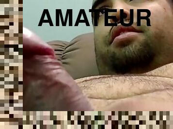 Chubby American amateur Matt cums in Joes mouth after BJ
