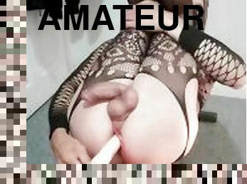 amatör, anal, sıkı, yapay-erkeklik-organı, kıç-butt