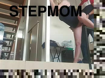Stepmom Bends Over And Pulls Up Her Dress So I Can Use Her Pussy For Sex And Fill Her Up With My Seeds