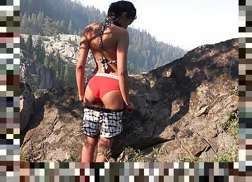 Hiking Exhibitionist Booty Flash (what A Good View)