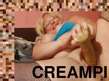 Cum Play With Dildo After Anal Creampie