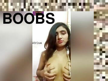 Desi Girl Shows Boobs To Lover