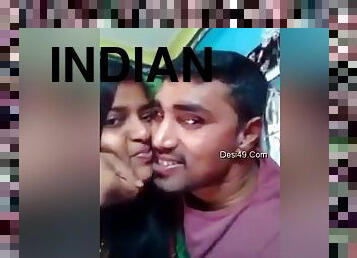 Desi Indian Couple Kissing