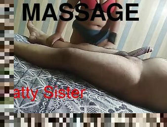 Step Brother Massaged By Hot Sister