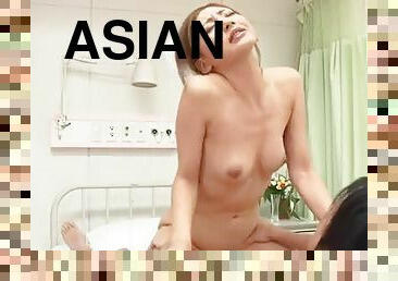 Asian nurse gets her wet pussy treated properly