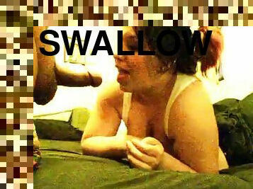 Texas chubby girlfriend sucks, fucks and swallows