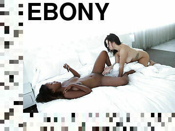 Keisha Grey sits on ebony Ivy Sherwood face