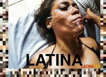 Fucking this real latin slut like a champ